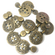 Vintage Metal Buttons - (Pack of 10)